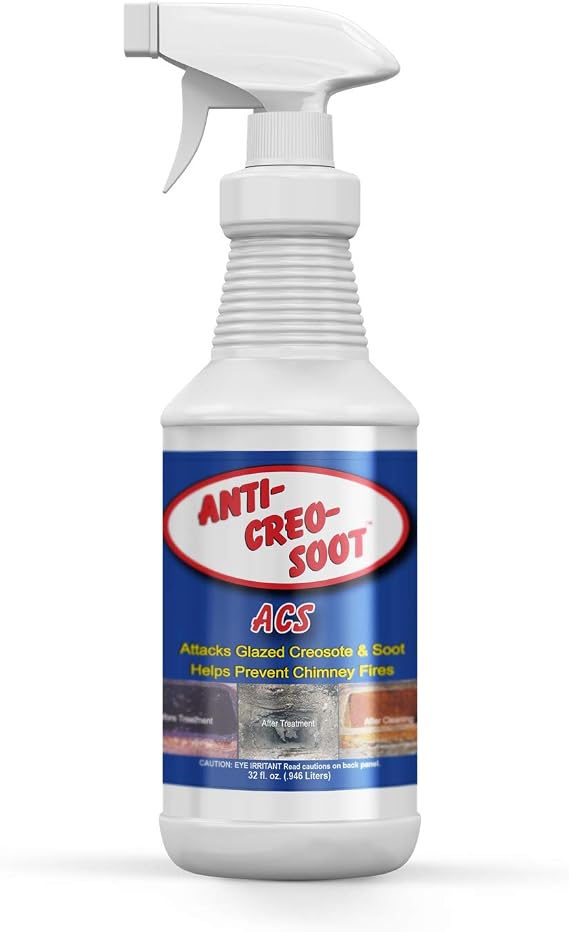 ACS Anti-Creo-Soot - Liquid Creosote Remover for Chimneys - 32 oz Soot Cleaning Solution