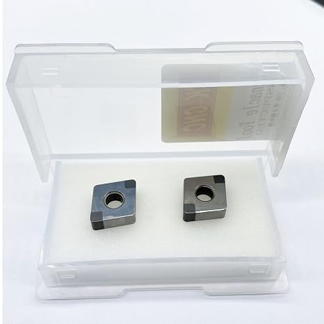 GBJ 2PCS CNGA120412 CNMG433 CBN Cubic Boron Nitride Inserts Turning Inserts for Machining Harden Steel Carbide Insert for High Hardness Steel (CNGA120412 CBN-4)