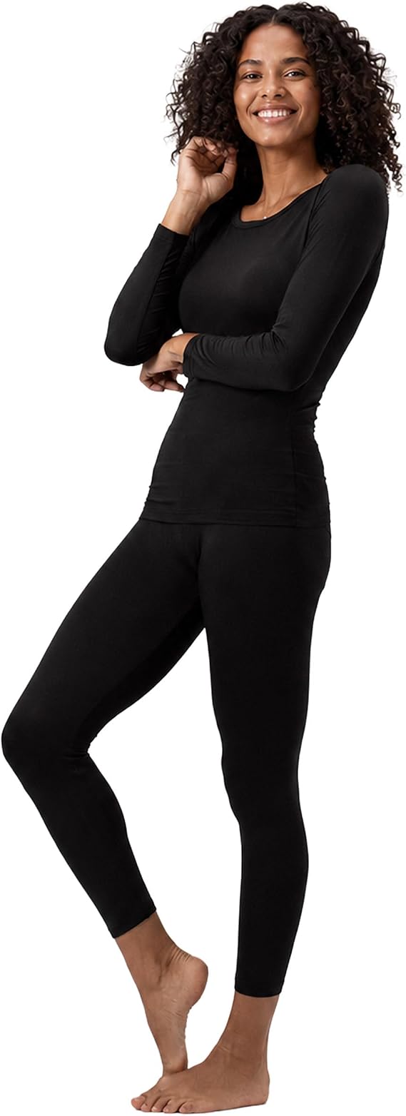 DEVOPS Women Thermal Underwear Long Johns Fleece Set