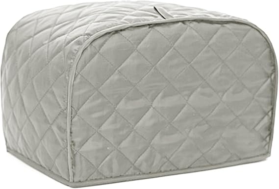 Toaster Cover 2 Slice, Bread Dust Cover & Fingerprint Protection-Polyester & Cotton, Kitchen Small Appliance(Grey)