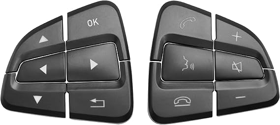 Moonlinks Steering Wheel Button Covers Trim Stickers Fit Mercedes Benz A