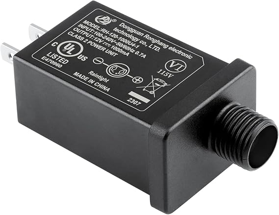 Replacement Yard Inflatable Adapter Power Supply Adaptor 1A 12V Class 2 Power Unit for Home Lawn Yard Garden Christmas Inflatable Decorations Model RH-120-1000U4-1