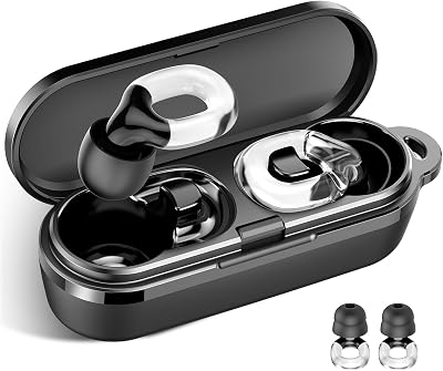 M1 Ear Plugs, 35dB Noise Reduction Hearing Protection EarPlugs, Reusable Silicone Earplug, 7 Pair Eartips in XSSML Replaceable SingleDouble Ear Plug for Sleep, Study, Work, Events