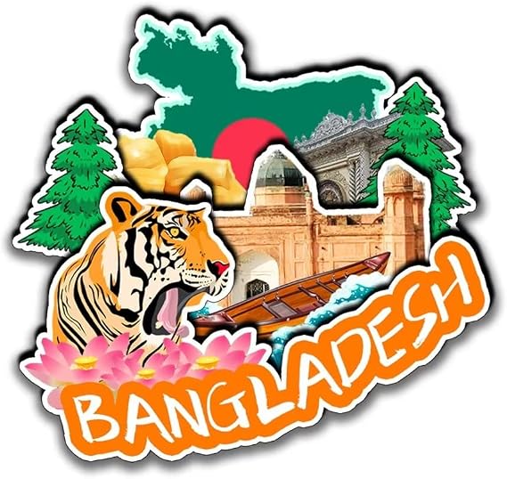 Bangladesh Refrigerator Magnets 3D Wood Products Friction Resistant Travel Souvenirs Home and Kitchen Decor-1065