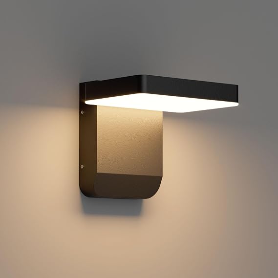 Modern Outdoor LED Wall Light 350 Rotatable, Black, 1 Pack