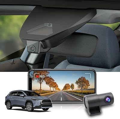 Fitcamx Used Front 4KRear 1080P Dash Cam Adapts for Toyota Corolla 2023-2026 Sedan Hybrid Hatchback, OEM Look, 2 Way HD Video, WiFi & APP, Loop Recording, Gravity Sensor, Easy to Use, NO SD Card