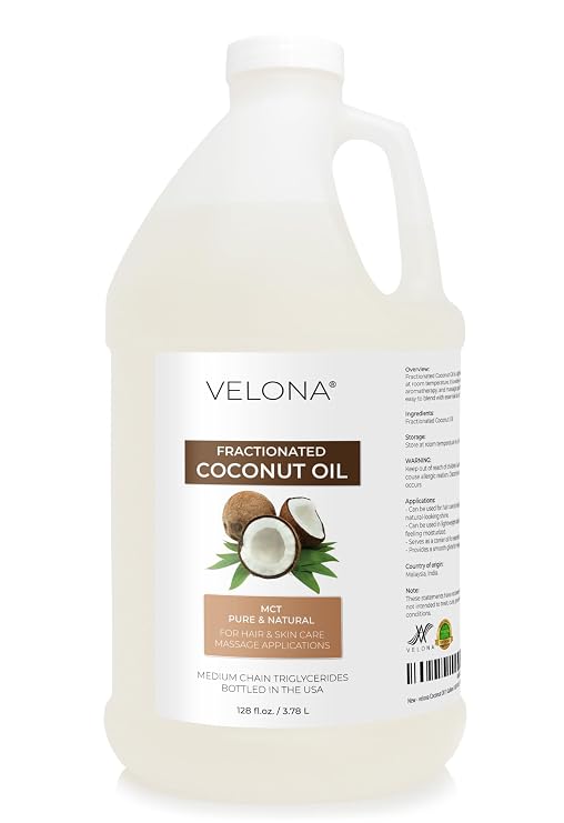 velona MCT Coconut Oil - 1 Gallon / 128 fl oz, Fractionated, Pure Natural