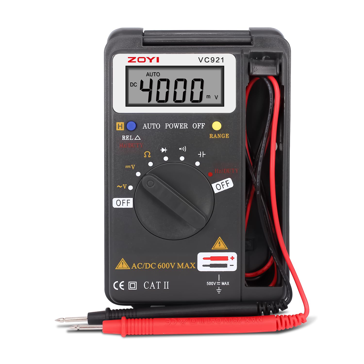 921 Multi Testers Pocket Digital Multimeter with Auto Ranging ACDC Voltage capacitance Resistance Meter Diode Tester diode Meter