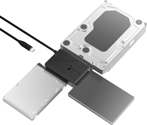 SABRENT USB-C to SATA/IDE Hard Drive Adapter, 2.5/3.5/5.25in (USB-DS12)