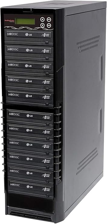 BestDuplicator BD-LG-10T 10 Target 24x SATA DVD Duplicator with Built-in LG Burner (1 to 10)