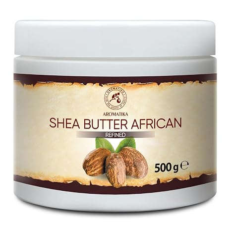 Shea Butter - 500 g - Butyrospermum Parkii from Africa - Body Butter - Karité Body Butter - Emollient - Shea Butter - for Very Dry Skin - Hair Treatment - Skin Care - Nail Care - Hand Care - Massage