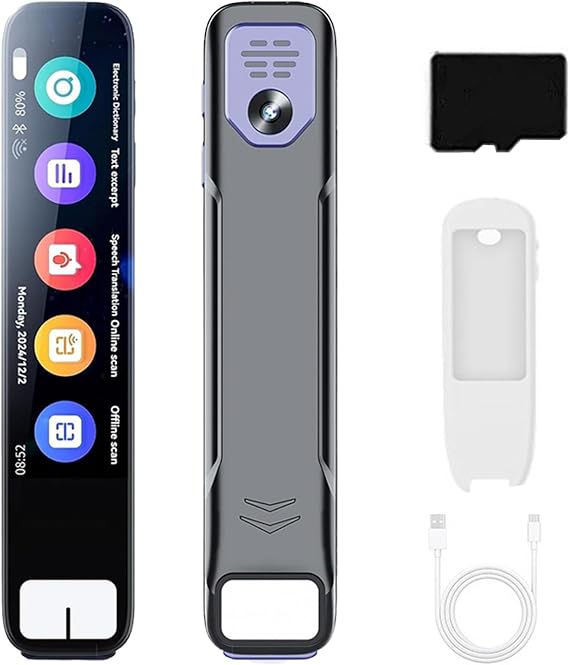 Scan Sense Pen, ScanSense AI Smart Pen, Instant Answers for Math History & More | Offline Translation, Translator Scanner Pens (Black)