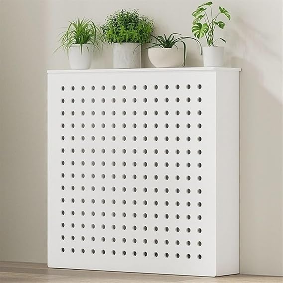 Wood Radiator Cover, White Radiator Covers for Home, Modern Home Radiator Covers, Heater Covers for Radiators for Living Room, Bathroom(27.6 * 5.9 * 31.5in)