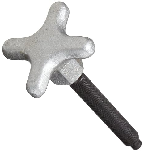 TE-CO 31050 Dog Point Hand Knob Screw Black Oxide, 1/2-13 Thread x 2-9/16" Lg (2-Pack)