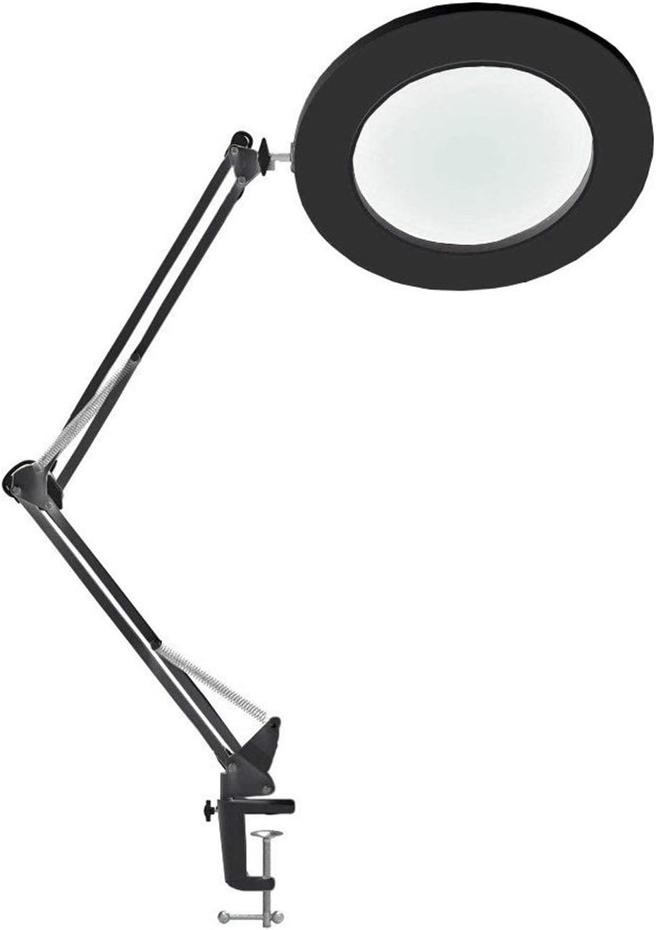 Microcase Masa Üstü Büyüteç Ayarlanabilir Işıklı Tamir Hobi Güzellik Merkezi 160mm 5X Siyah - AL2451