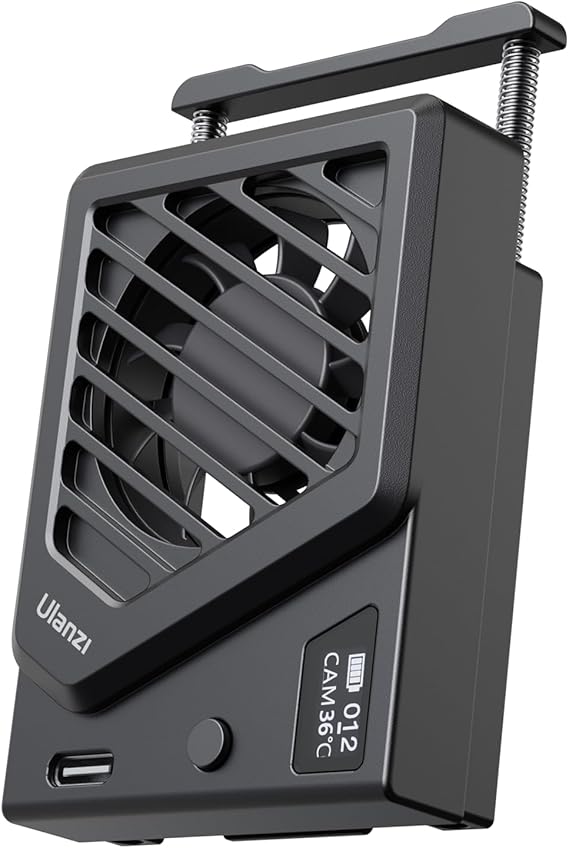 Upgrade Camera Cooling Fan, Flexible Adjustment Spring Mount, Black | Camera Cooling Cooler Compatible with Sony/Canon/FUJIFILM/Nikon DSLR Cameras Video Shooting POV Vlog Live Accessories