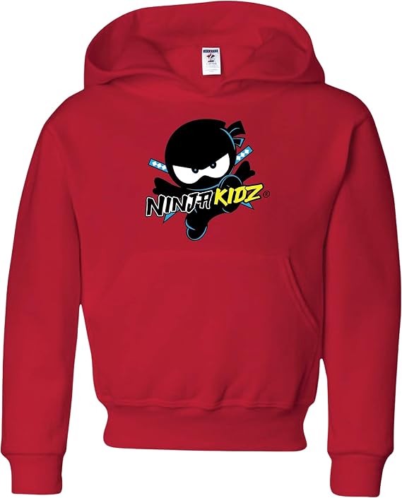 Ninja Kidz Official Original Logo Boys Pullover Hoodie, Dress your Ninja Kids in Cool Kids Clothes