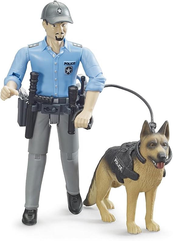 Bruder BR62150 White Police Officer & Police Dog