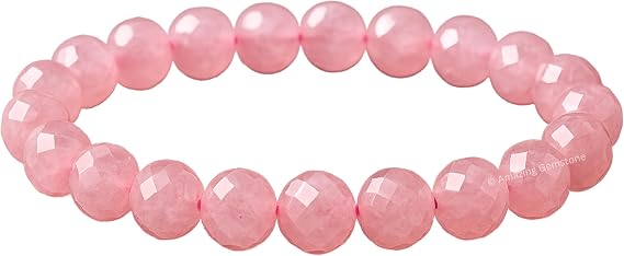 Amazing Gemstone Rose Quartz Bracelet for Women - Chakra Mens Bracelet Protection Crystals and Healing Stones - Blessing Bracelet Spiritual Meditation Gift Christmas Stocking Stuffers