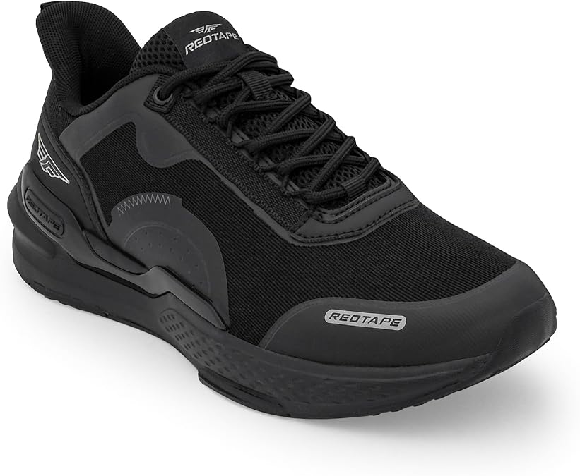Red Tape Men's Road Running Shoes, Lightweight Breathable Upper Mesh Sneakers with Cushioned Insole, Slip-On Comfort, Ideal for Walking, Gym, Tennis, Outdoor Sports & Daily Casual Wear