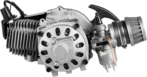 49CC Motorcycle Carburetor Mini Moto Engine 2 Stroke Single Cylinder Engine Carburetor Air Filter Replacement Motorcycle Powered Cross-Injection Carburettor Jet for Kart Atv Mini Dirt Bike