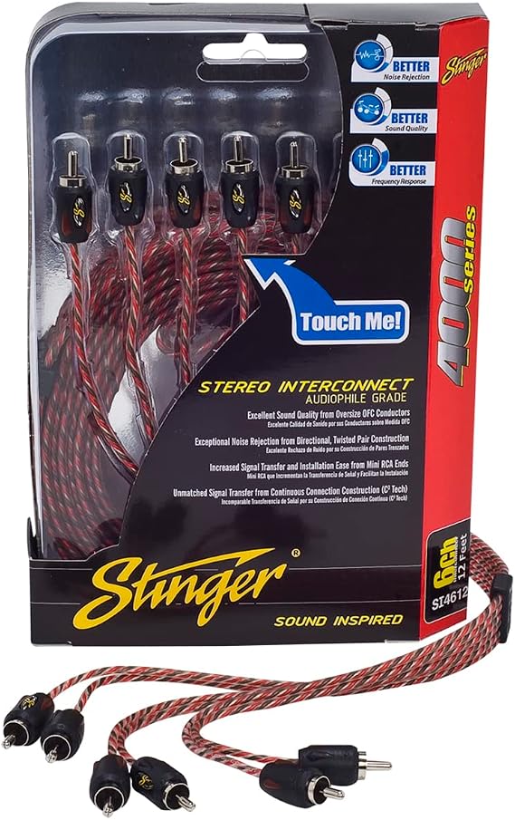 Stinger SI4617 17-Foot 4000 Series Professional 6 Channel RCA Interconnects