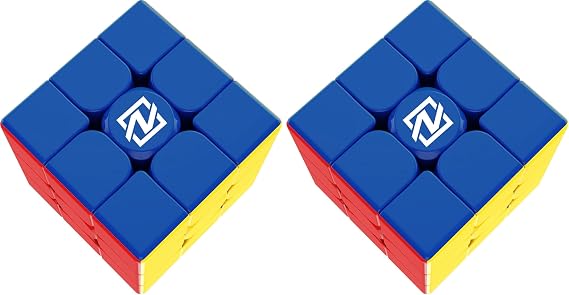 Nexcube 3x3 - Super Smooth 3x3 Speed Cube | Puzzle Cubes | Brain Teaser Puzzles for Adults and Kids | Ages 8+ (Pack of 2)