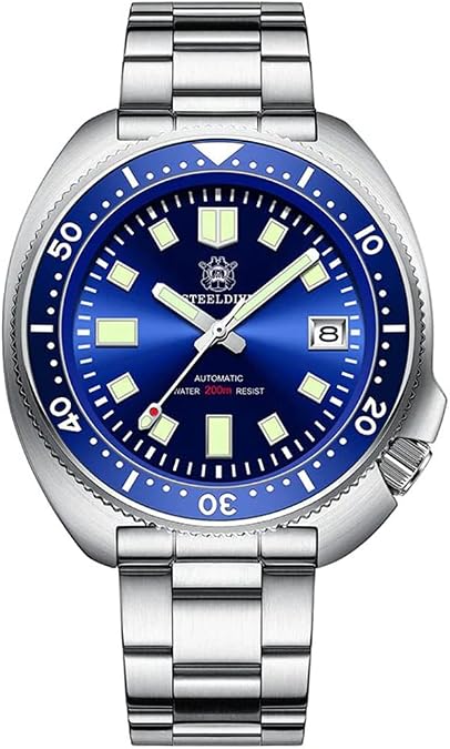 Steeldive SD1970 Mens Watch NH35 Automatic Movement 1970 Wristwatch 200M Diving Watches 6105 Super Luminous Ceramic Bezel