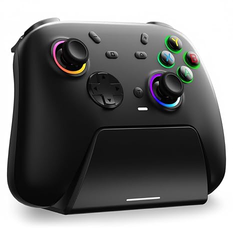 Gaming PC Controller for Windows/Switch 1,2/Android with Charging Dock