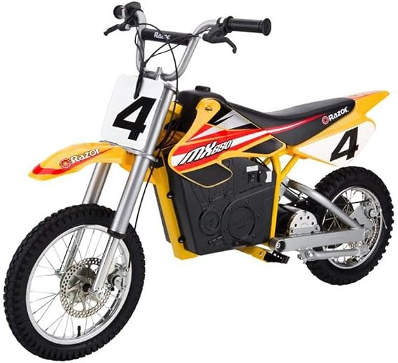 Razor MX650 Dirt Rocket Off-Road Motocross Bike 36V Electric Ride-On, Up to 17 mph, Dual Suspension, Hand-Operated Dual Brakes, Twist Grip Throttle, Authentic Motocross Bike Geometry