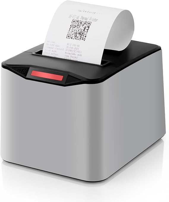 80mm Thermal Receipt Printer, USB Ethernet POS Printer with Auto Cutter