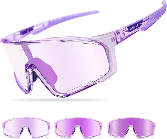 Photochromic Cycling Glasses for Men Women UV Protection