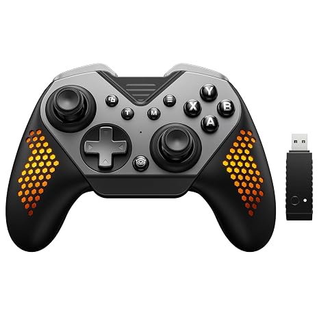 NYXI Flexi Wireless PC Gaming Controller, 1000Hz Polling Rate Hall Effect Joystick, Interchangeable D-pad&Left Joystick, 4 Mppable Buttons, Adjustable Turbo/Vibration for PC/Switch/iOS/Android