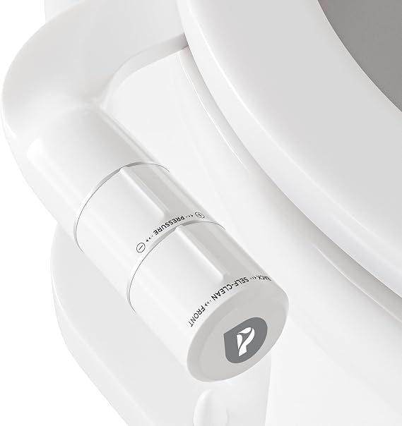 Pure for Men Bidet Toilet Seat Attachment for Home | Dual Self-Cleaning Nozzle (Frontal & Rear Back), Non-Electric Sprayer, Adjustable Water Pressure & Easy to Use | Sleek & Minimalist Design (White)
