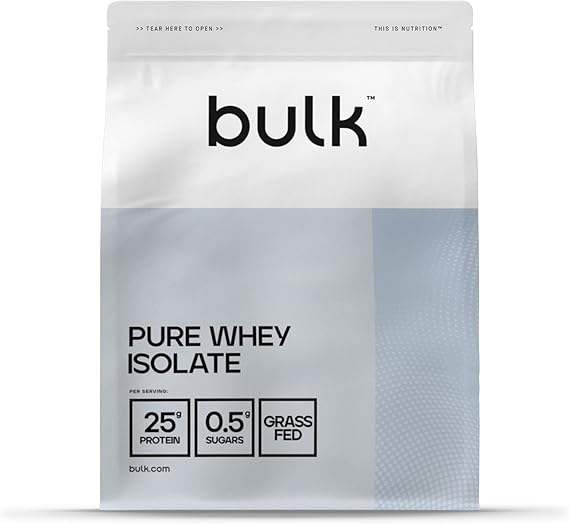 Bulk Pure Whey Isolate 90, White Chocolate, 2.5kg | 25g Protein per Serving, Ultra-Filtered Whey Isolate, Low Sugar, Low Fat, Fast Absorption, Supports Muscle Maintenance