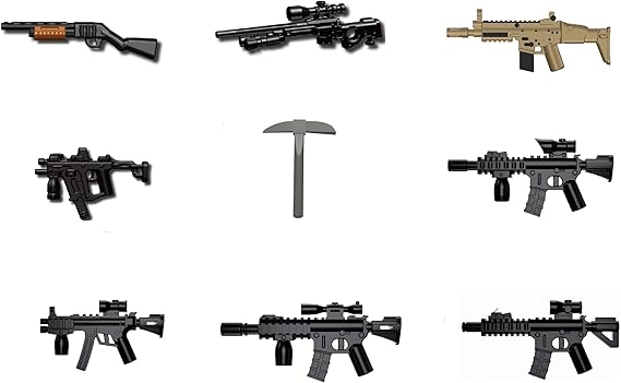 Custom Collectible Battle Royale Toy Weapons Pack (P18) Compatible with LEGO Minifigures