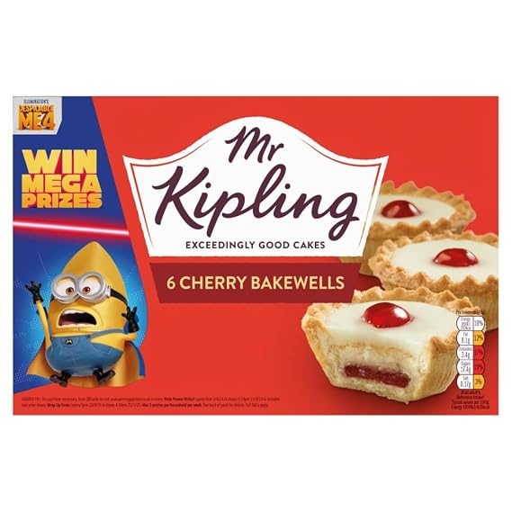 Mr Kipling Cakes - Cherry Bakewells - 6 Pack