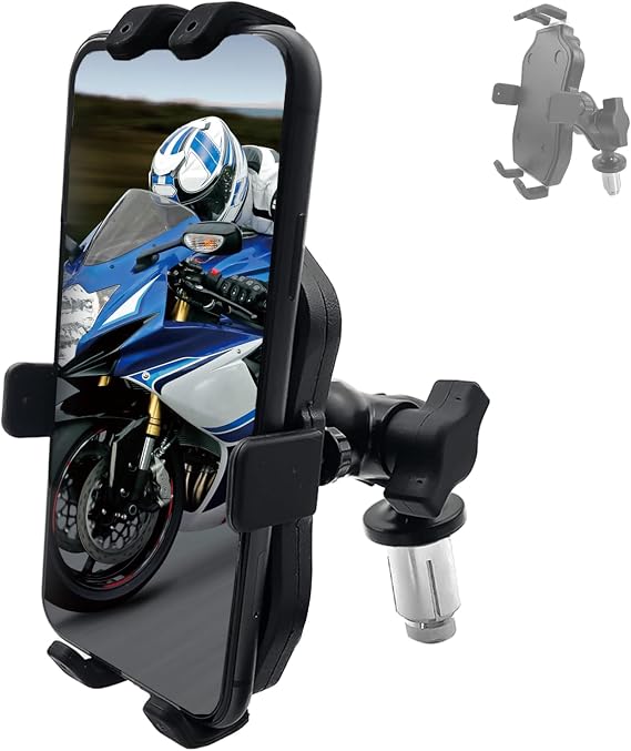Motorcycle Phone Mount Fork Stem Mobile Phone Holder GPS Navigation Bracket Compatible with Hayabusa GSX-R 600 750 1000 YZF R1 R6 CBR 300R 400R Ninja ZX6R 400R S1000RR