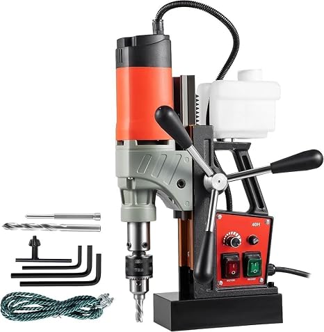 Magnetic Drill Press,1200W Electric Mag Bench Tapping Drilling Rig Machine for Engineering Steel Structure