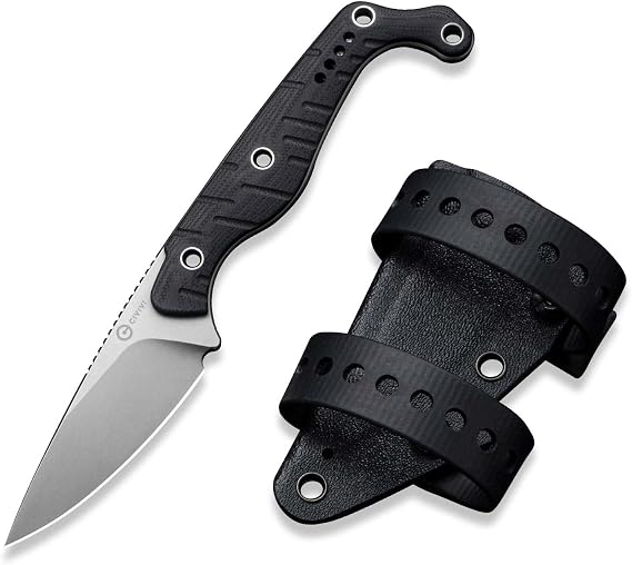 CIVIVI SOKN EDC Fixed Blade Knife with Sheath, 2.82" Nitro-V Blade C22027-1