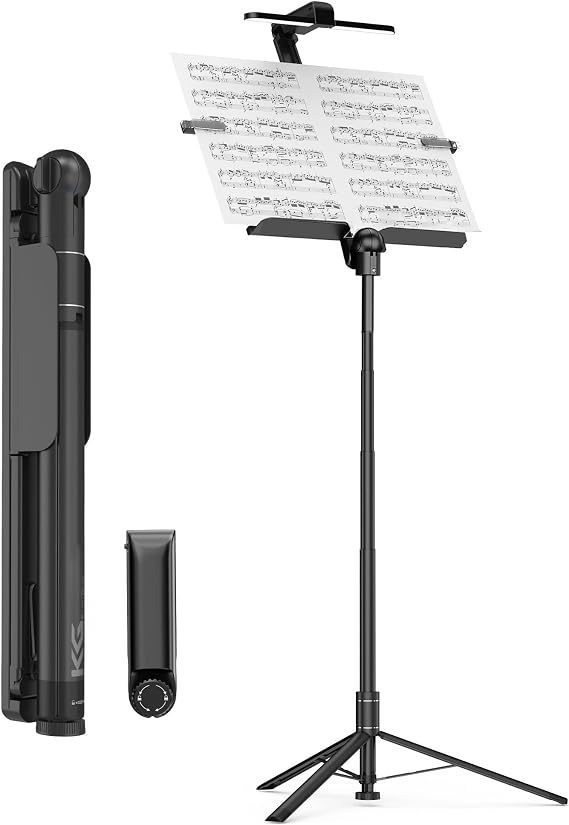 KraftGeek Portable Music Stand with Light