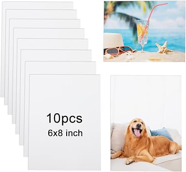 10 Pcs Sublimation Metal Photo Blanks 6"X8" X0.45mm Aluminum Photo Sign Blank Photo Metal Wall Sublimation Poster Frame Blanks White