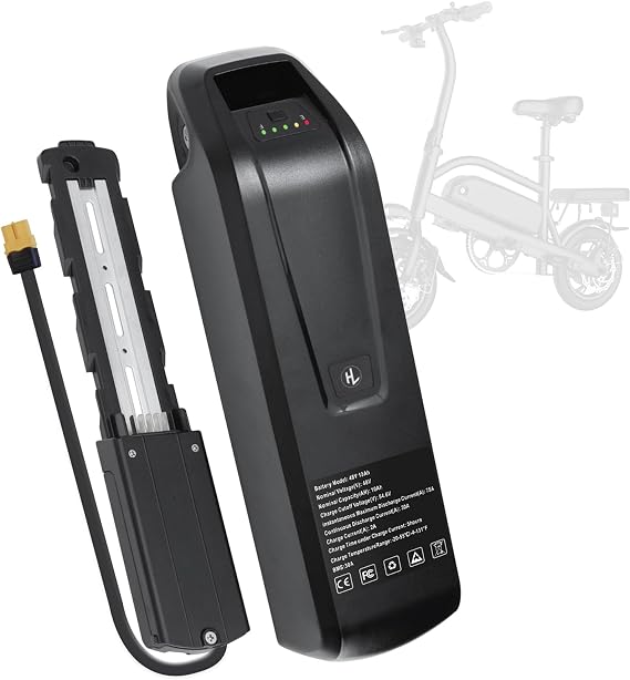 48V 10AH Ebike Power Pack with 2A Fast Power Supply & 30A BMS, USB Interface, Compatible with 250W-750W Motors & 48V Controllers (48V10.4AH-5PIN)