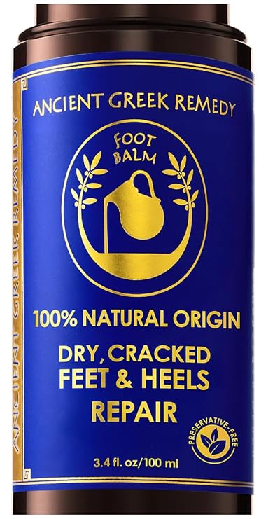 Dry Cracked Heel Repair Balm, Organic Foot Cream for Dry Feet & Callus | Deeply Moisturizes & Softens Dry Cracked Feet & Heels, Rough Dead Skin with Almond, Jojoba, Olive & Lavender Oils, Vitamin E
