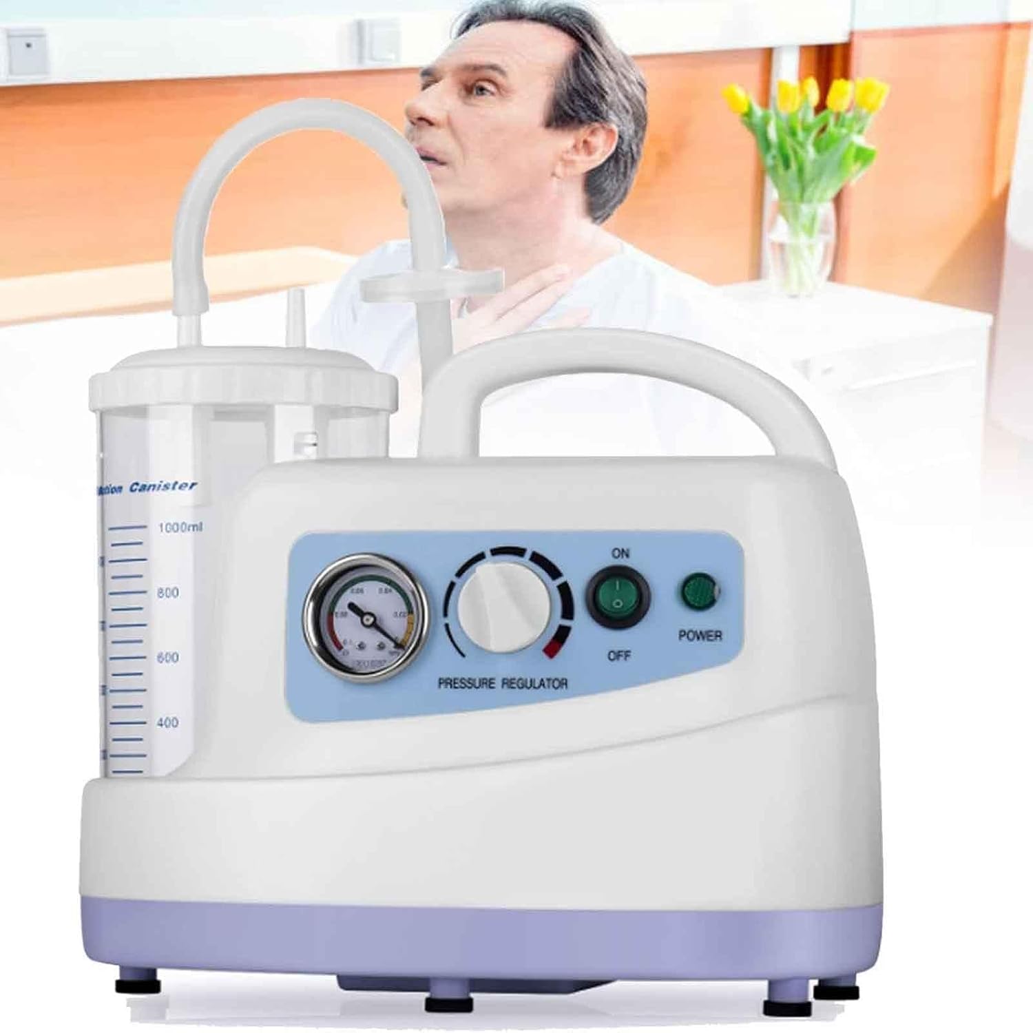 Electric Sputum Suction Machine, Portable Automatic Phlegm Suction Unit, Mucus Secretion Suction Machine, For Excess Sputum Removal