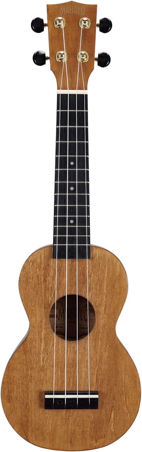 MAHALO MS1 TBR Soprano Ukulele, SLIMLINE Series, Weight: Approx. 9.8 oz 280 g, Brown