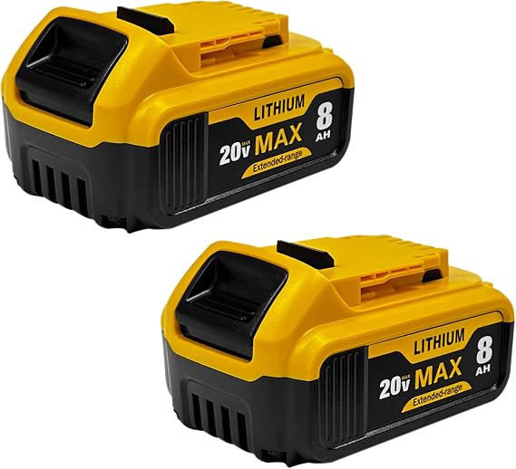 8Ah Replacement Battery for Dewalt 20V Max Battery 2 Pack