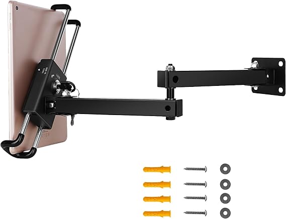 Tablet Wall Mount Bracket for 7-13 inch Tablets | Anti-Theft, Adjustable Stand Holder, Exhibition Halls, Meeting Rooms, Classroom, Supermarket