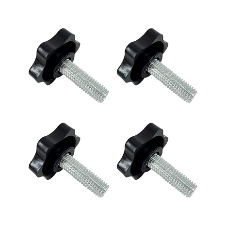 4 PCS M8 x 30mm Star Hand Knob Tightening Screw Thread Replacement Hand Tightening Knob Quick Removal Replacement Parts for Umbrella Base,Patio Umbrella Holder Replacement knob