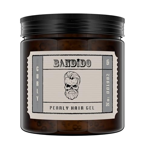 Bandido Hair Gel Männer 500ml Locken Styling Kein Verkleben Kinder Styling Gel - Haargel Herren Silber Perlmutt